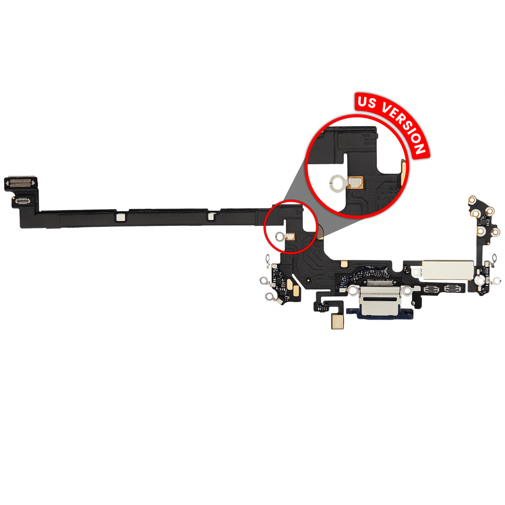 Charging Port Flex Cable For iPhone 17 Pro (US Version) (Premium) (Deep Blue)
