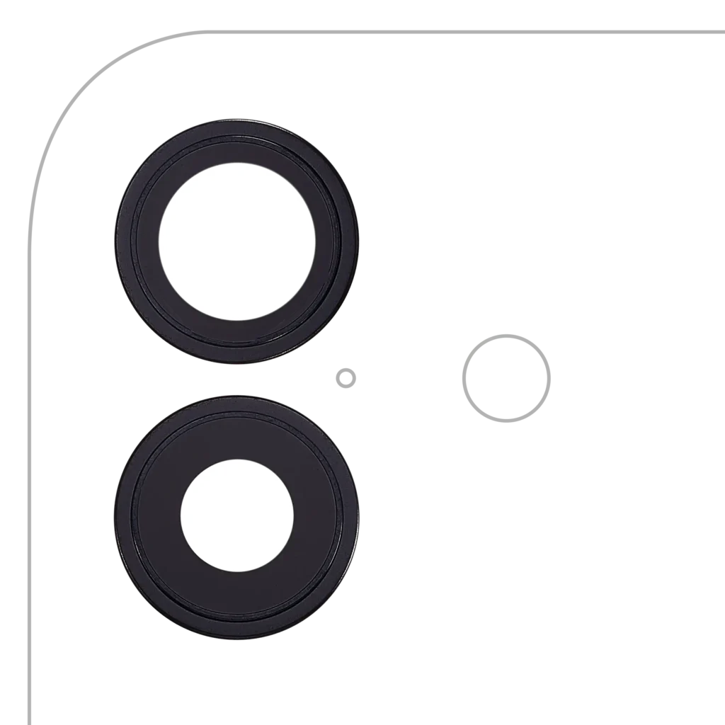 Back Camera Lens With Bracket & Bezel For iPhone 17 (Premium) (Black)