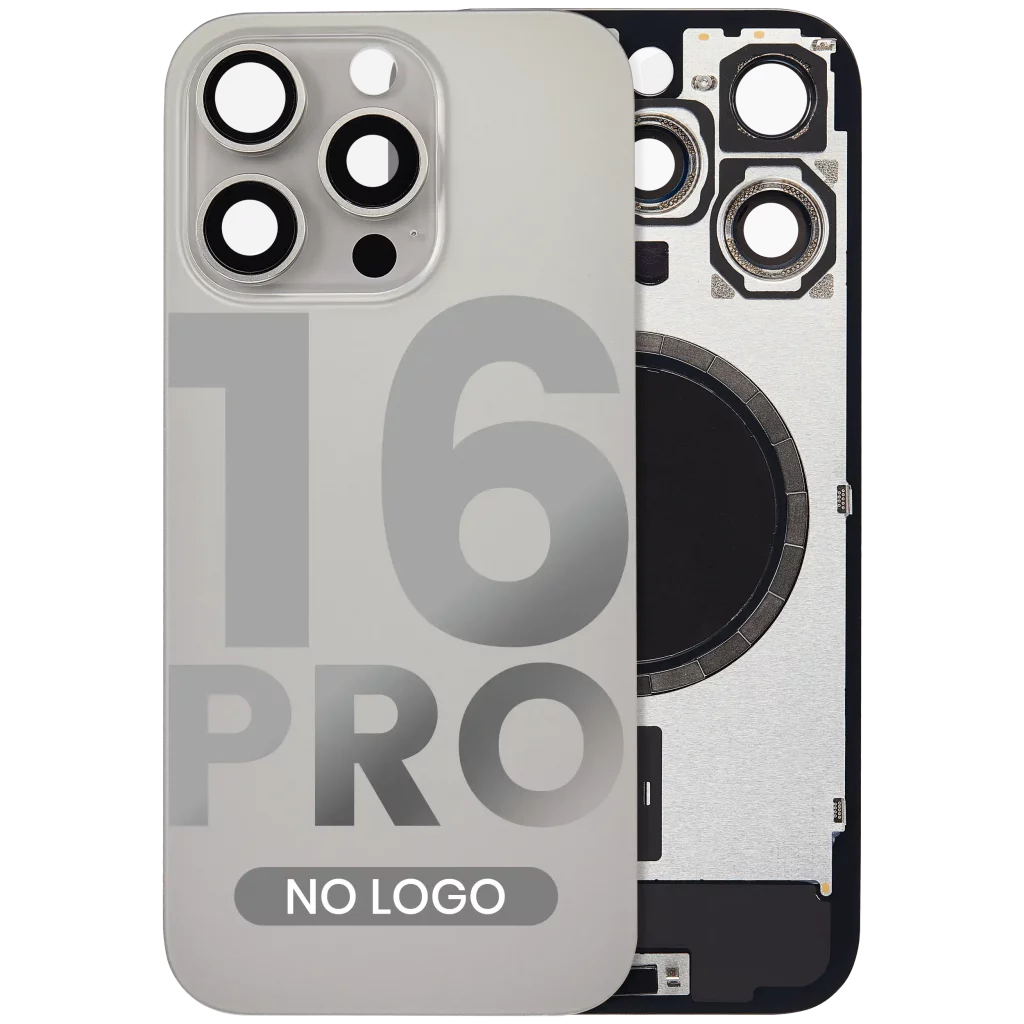 Back Glass w/ MagSafe Magnet For iPhone 16 Pro (No Logo) (Aftermarket) (Natural Titanium)