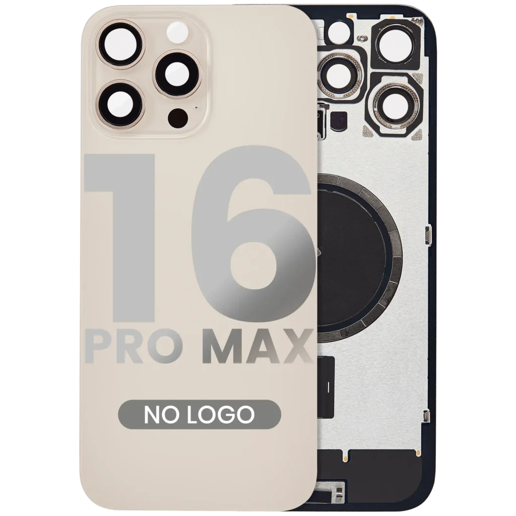 Back Glass w/ MagSafe Magnet For iPhone 16 Pro Max (No Logo) (Aftermarket) (Desert Titanium)