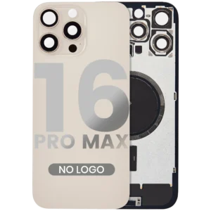 Back Glass w/ MagSafe Magnet For iPhone 16 Pro Max (Aftermarket) (Desert Titanium) (No Logo)