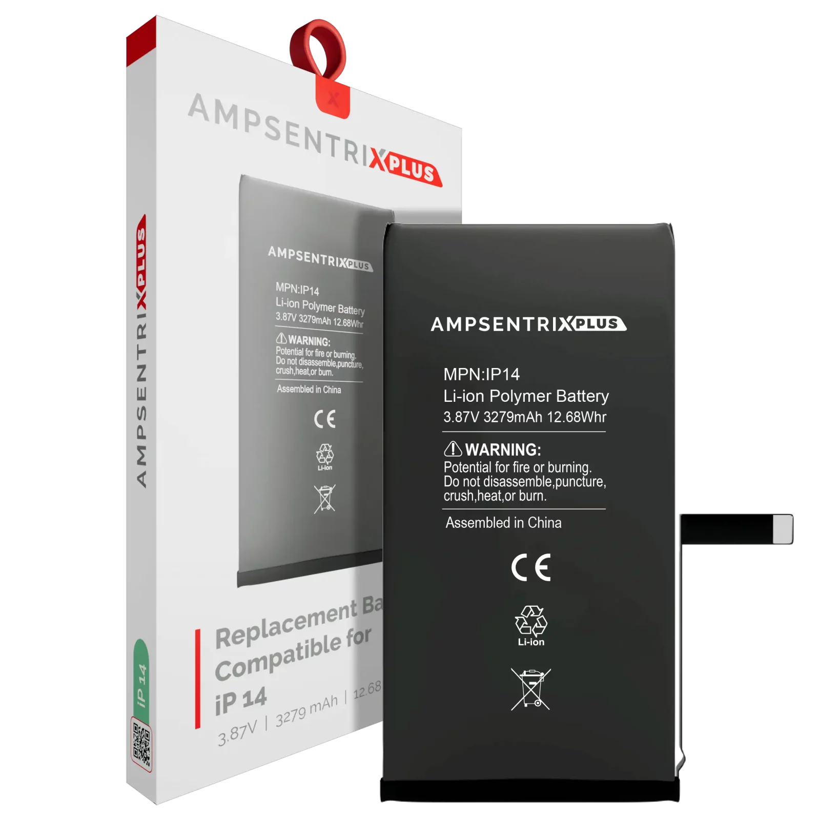 Replacement Battery For iPhone 14 (AmpSentrix Plus)