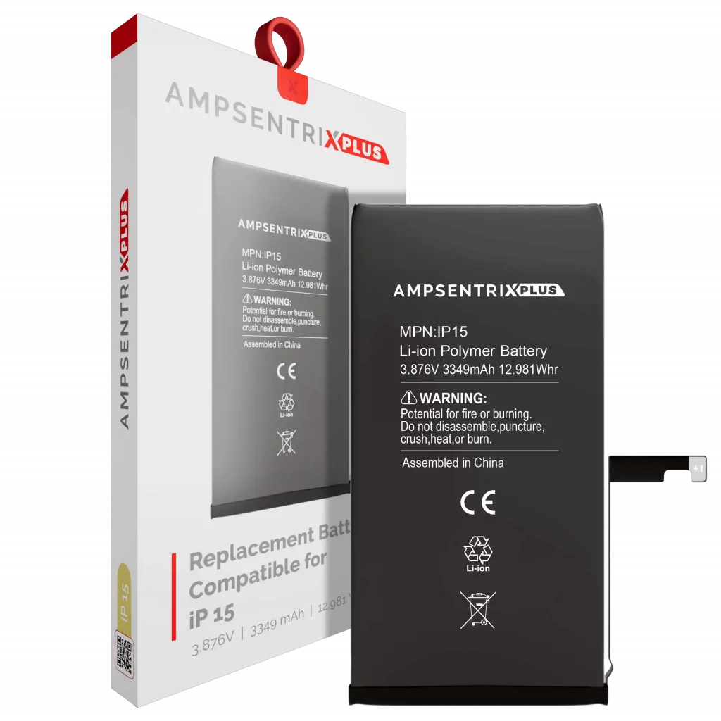 Replacement Battery For iPhone 15 (AmpSentrix Plus)