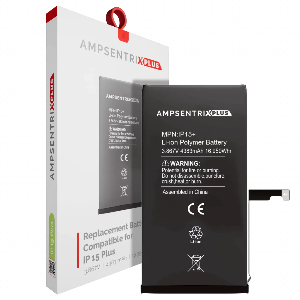Replacement Battery For iPhone 15 Plus (AmpSentrix Plus)