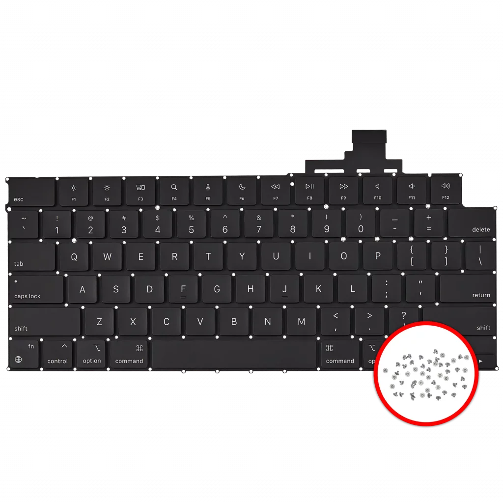 Keyboard W/ Backlight & Screws For MacBook Air 13" (A2681 / Mid 2022) (US English)