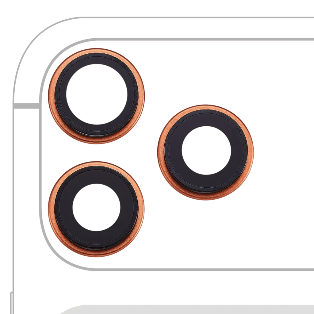 Back Camera Lens With Bracket & Bezel For iPhone 17 Pro/ 17 Pro Max (Premium) (Cosmic Orange)