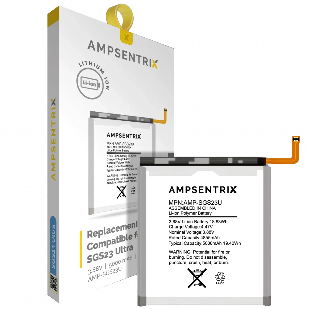 Replacement Battery For Samsung Galaxy S23 Ultra (AmpSentrix Pro)