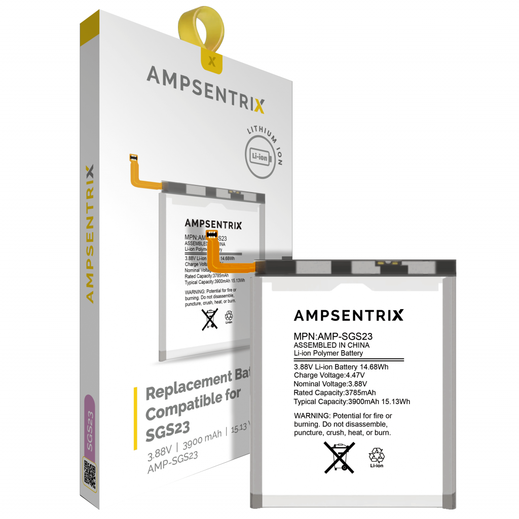Replacement Battery For Samsung Galaxy S23 (AmpSentrix Pro)