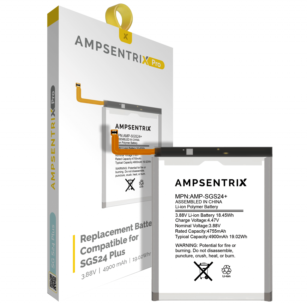 Replacement Battery For Samsung Galaxy S24 Plus (AmpSentrix Pro)