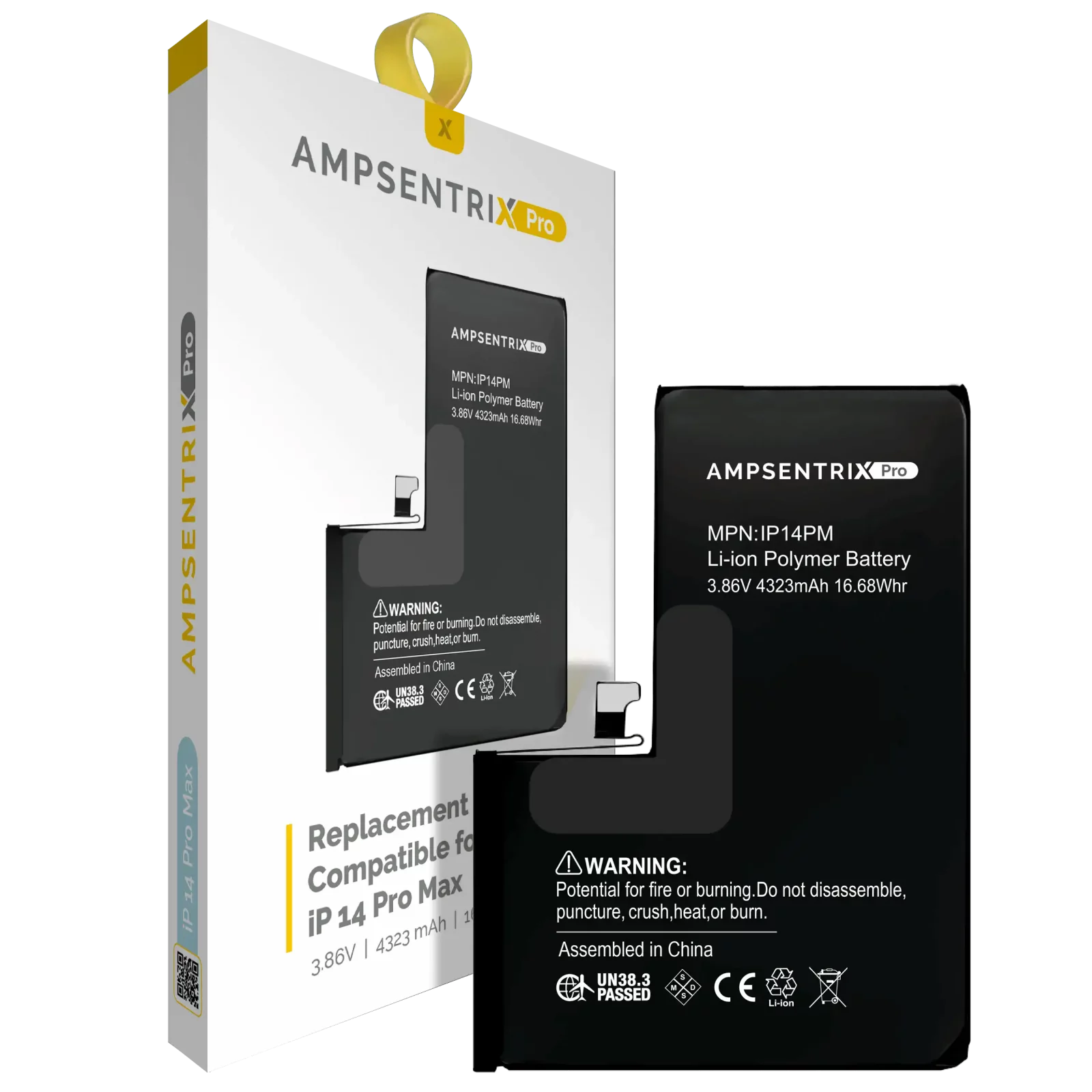 Replacement Battery For iPhone 14 Pro Max (AmpSentrix Pro)