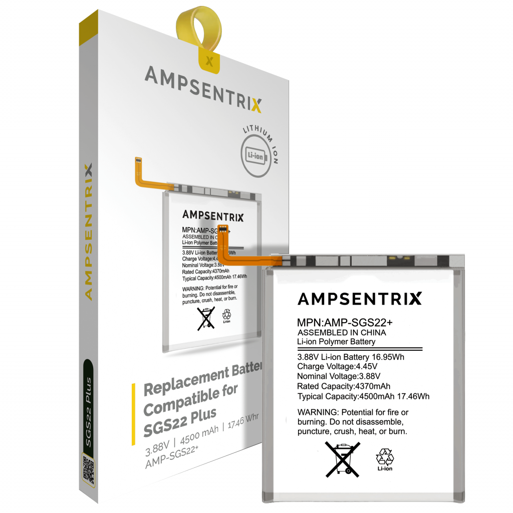 Replacement Battery For Samsung Galaxy S22 Plus (AmpSentrix Pro)
