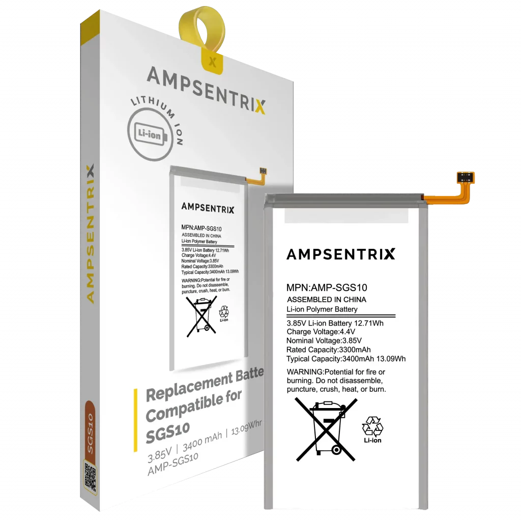Replacement Battery For Samsung Galaxy S10 (AmpSentrix Pro)
