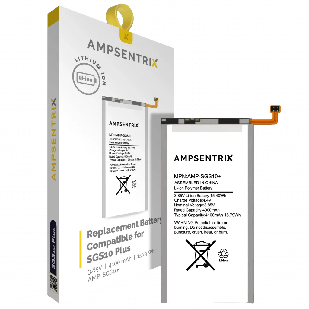 Replacement Battery For Samsung Galaxy S10 Plus (AmpSentrix Pro)