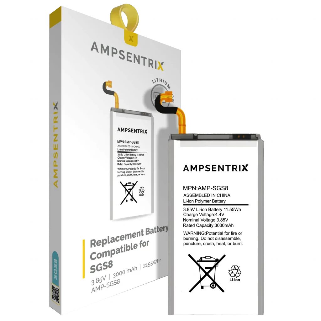 Replacement Battery For Samsung Galaxy S8 (AmpSentrix Pro)