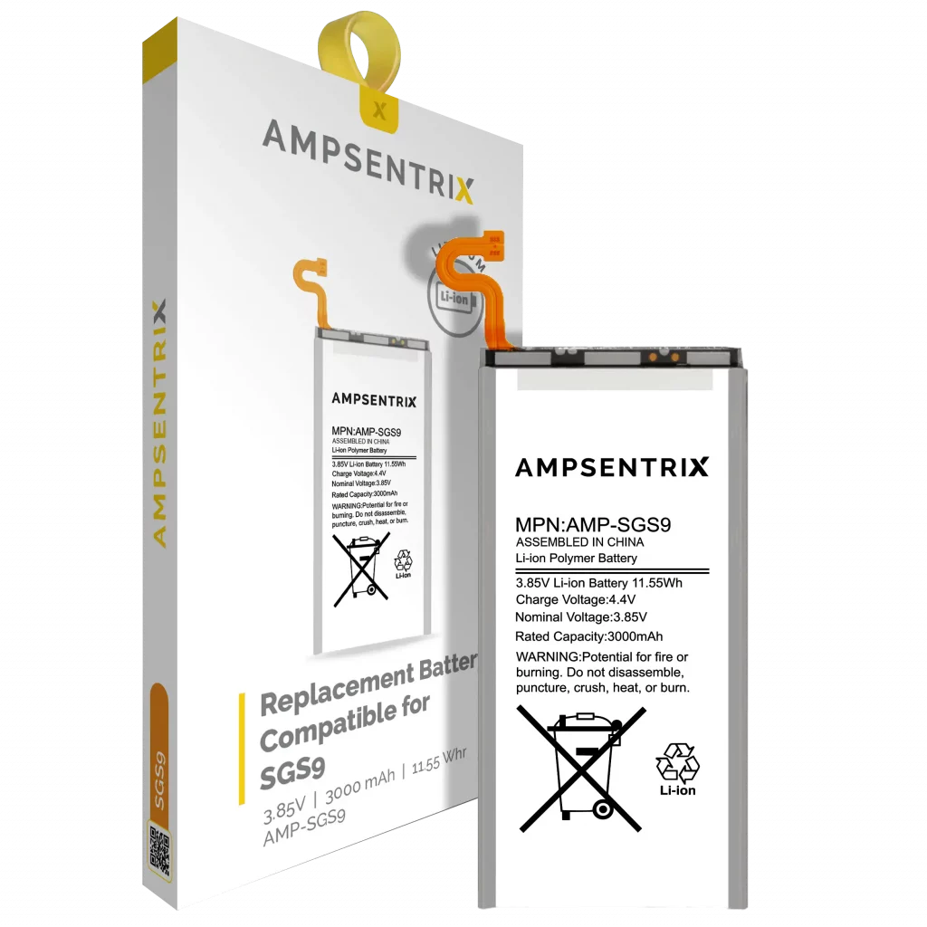 Replacement Battery For Samsung Galaxy S9 (AmpSentrix Pro)