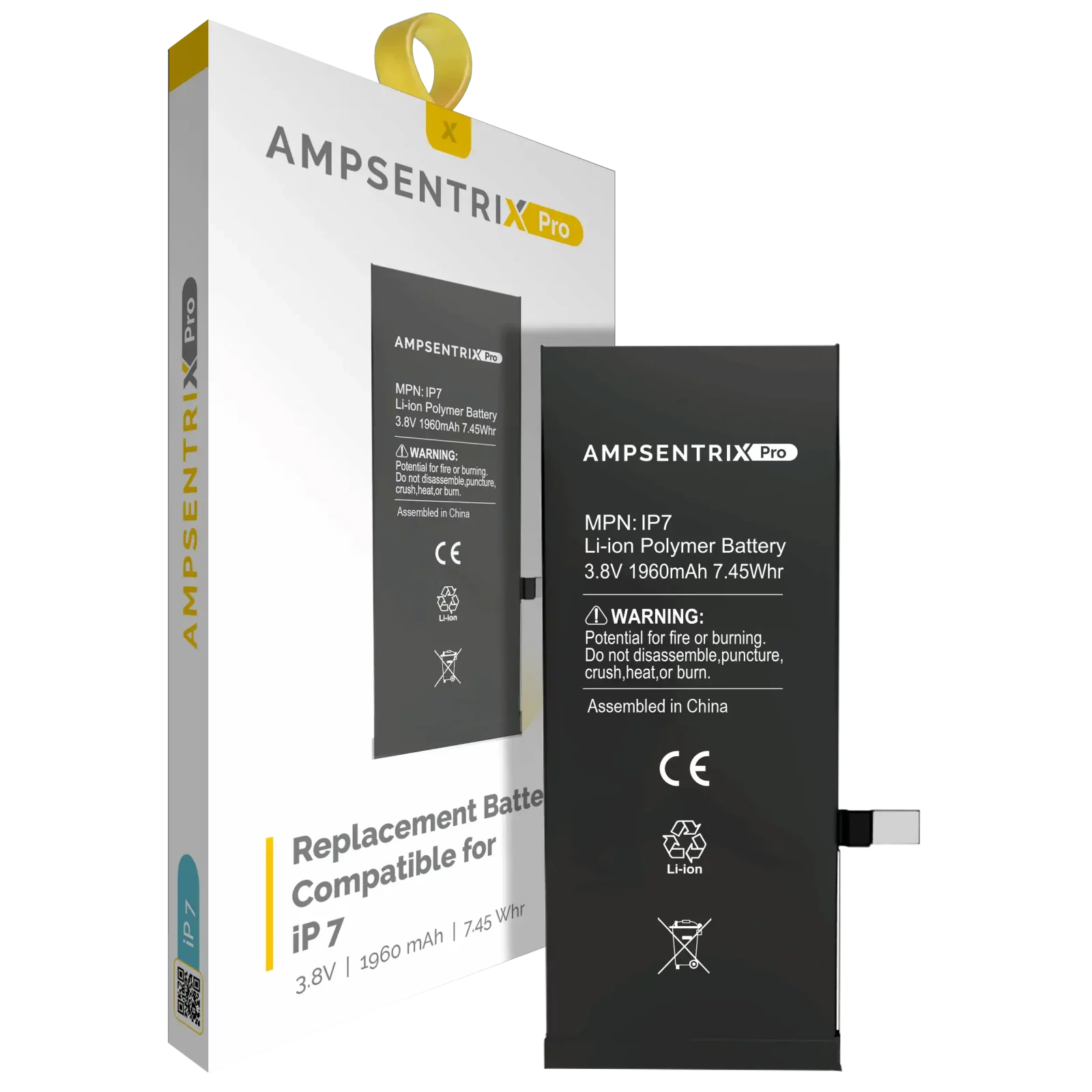Replacement Battery For iPhone 7 (AmpSentrix Pro)