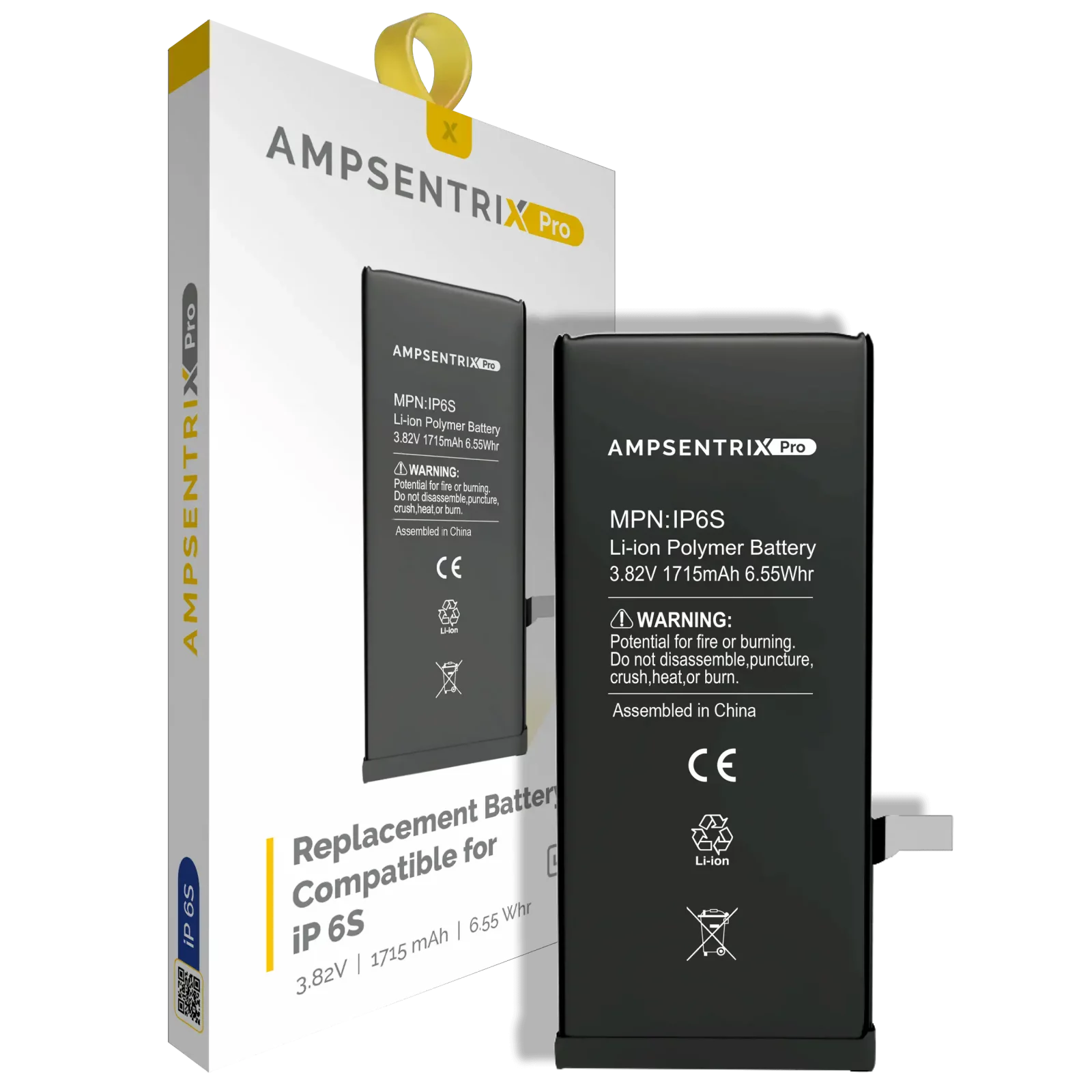 Replacement Battery For iPhone 6S (AmpSentrix Pro)