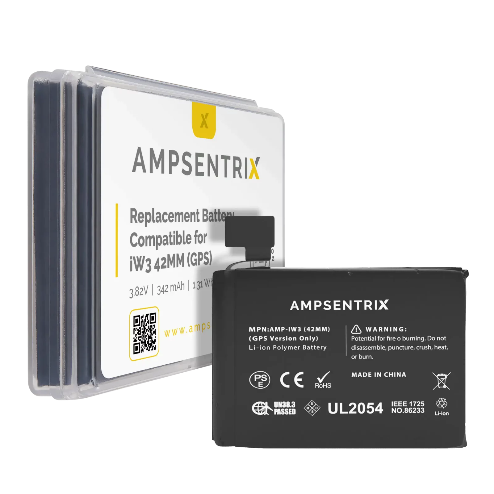 Replacement Battery For Watch Series 3 (42MM) (GPS Version Only) (AmpSentrix Pro)
