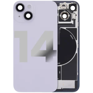 Back Glass w/ MagSafe Magnet & NFC & Flashlight Flex For iPhone 14 (Used OEM Pull: Grade C) (Purple)
