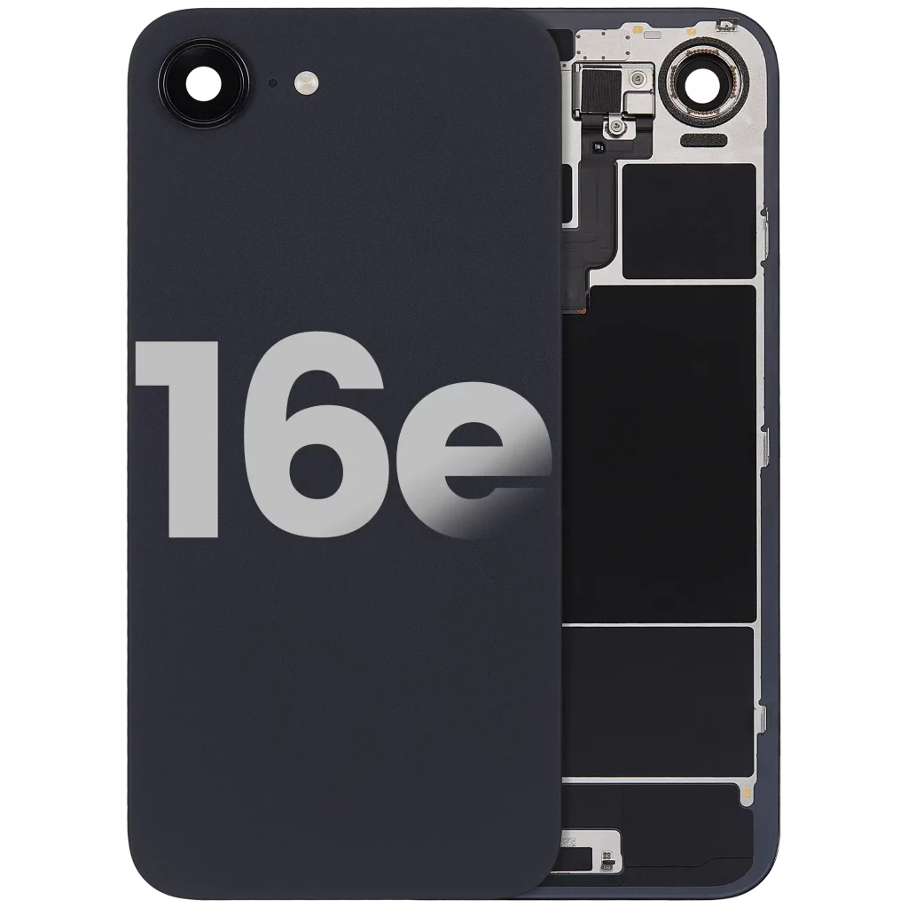 Back Glass w/ MagSafe Magnet & NFC & Flashlight Flex For iPhone 16e (Used OEM Pull: Grade C) (Black)