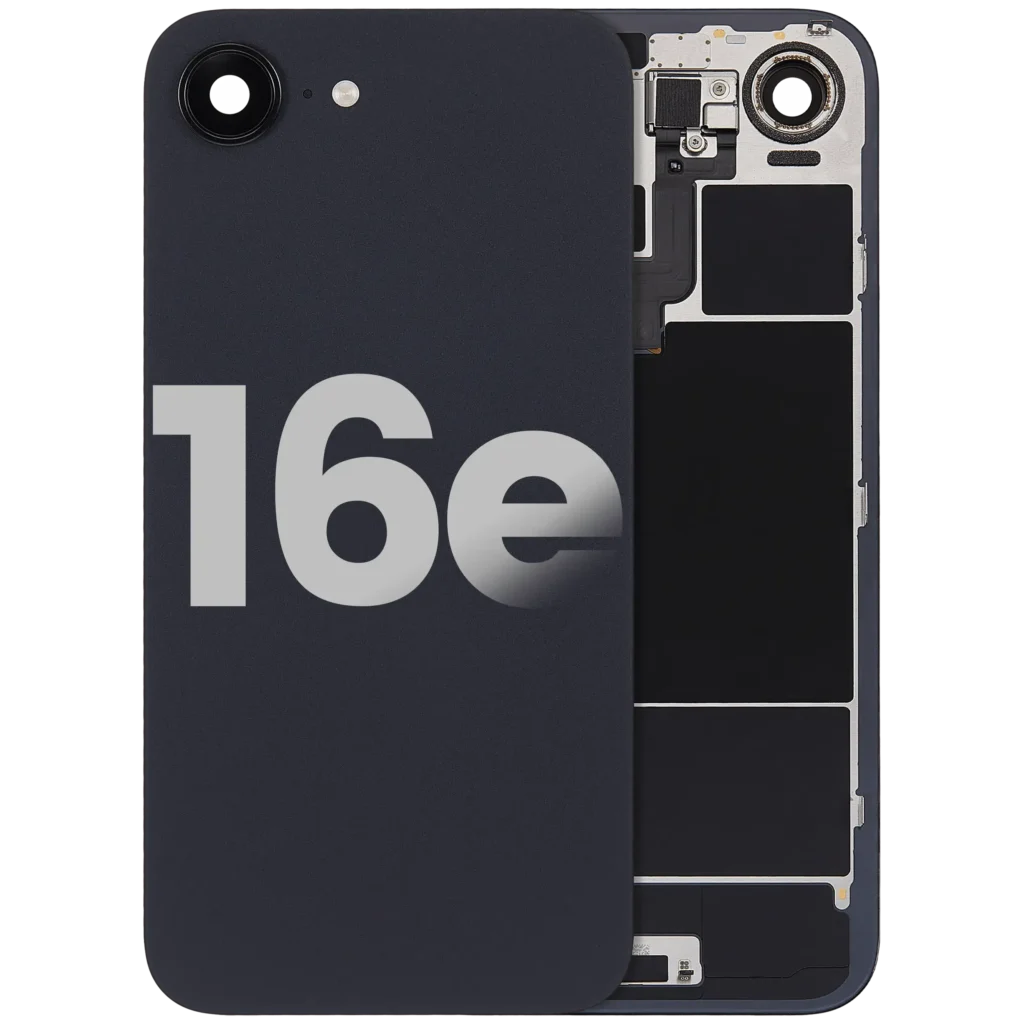 Back Glass w/ MagSafe Magnet & NFC & Flashlight Flex For iPhone 16e (Used OEM Pull: Grade B) (Black)