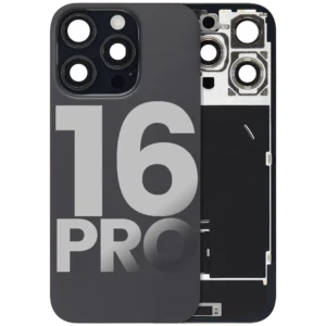 Back Glass w/ MagSafe Magnet & NFC & Flashlight Flex For iPhone 16 Pro (Used OEM Pull: Grade C) (Black Titanium)