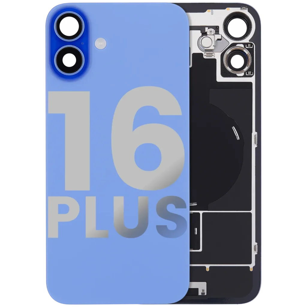 Back Glass w/ MagSafe Magnet & NFC & Flashlight Flex For iPhone 16 Plus (Used OEM Pull: Grade C) (Ultramarine)