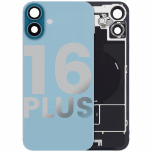 Back Glass w/ MagSafe Magnet & NFC & Flashlight Flex For iPhone 16 Plus (Used OEM Pull: Grade C) (Teal)