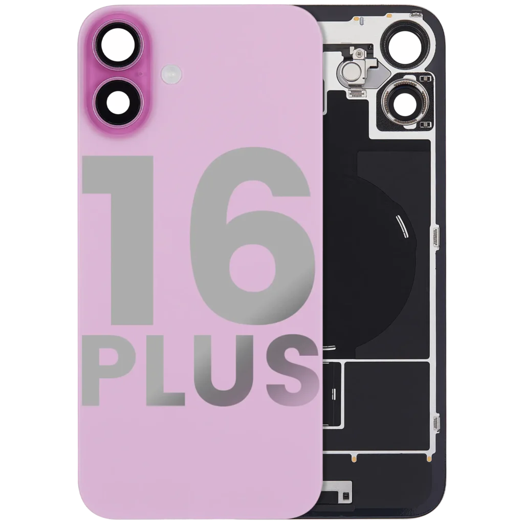 Back Glass w/ MagSafe Magnet & NFC & Flashlight Flex For iPhone 16 Plus (Used OEM Pull: Grade C) (Pink)