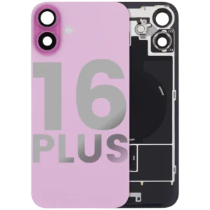 Back Glass w/ MagSafe Magnet & NFC & Flashlight Flex For iPhone 16 Plus (Used OEM Pull: Grade C) (Pink)