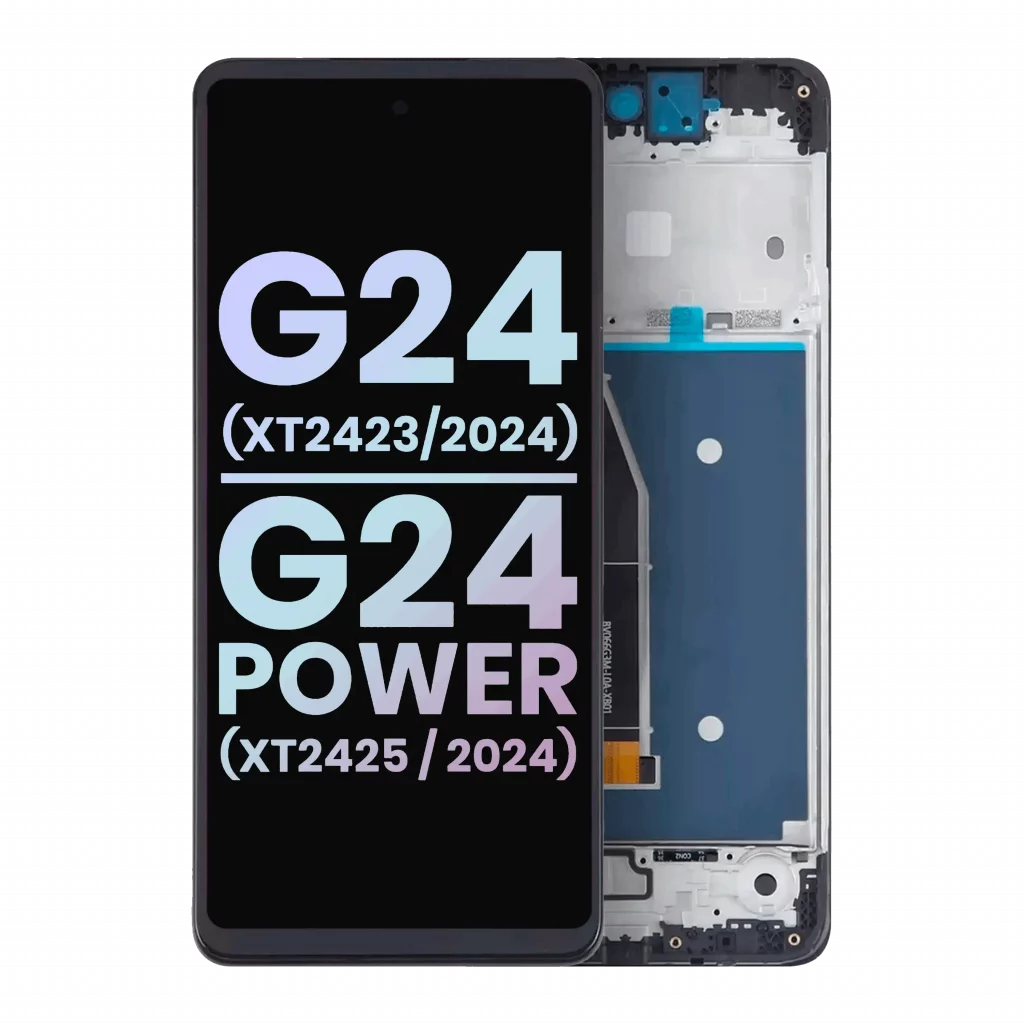 LCD Assembly With Frame For Motorola Moto G24 (XT2423 / 2024) / G24 Power (XT2425-1 / 2024) (Genuine OEM) (All Colors)