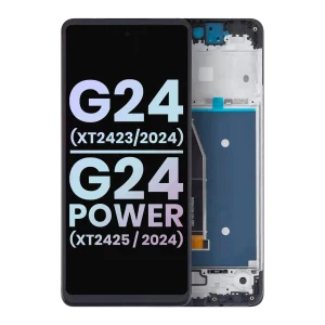 LCD Assembly With Frame For Motorola Moto G24 (XT2423 / 2024) / G24 Power (XT2425-1 / 2024) (Genuine OEM) (All Colors)