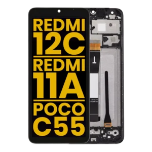LCD Assembly With Frame For Xiaomi Redmi 12C / Redmi 11A / Poco C55 (Refurbished) (All Colors)
