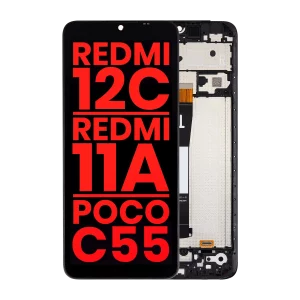 LCD Assembly With Frame For Xiaomi Redmi 12C / Redmi 11A / Poco C55 (Aftermarket Plus) (All Colors)