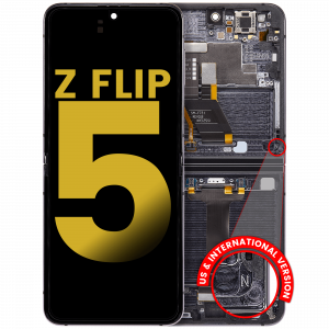 Inner OLED Assembly With Frame For Samsung Galaxy Z Flip 5 5G (US & International) (Refurbished) (Graphite)