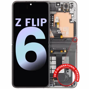 Inner OLED Assembly With Frame For Samsung Galaxy Z Flip 6 5G (US & International) (Service Pack) (Silver Shadow)