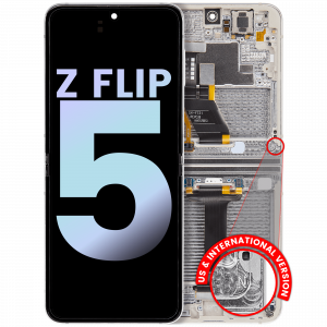 Inner OLED Assembly With Frame For Samsung Galaxy Z Flip 5 5G (US & International) (Service Pack) (Cream)
