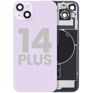 Back Glass w/ MagSafe Magnet & NFC & Flashlight Flex For iPhone 14 Plus (Used OEM Pull: Grade C) (Purple)