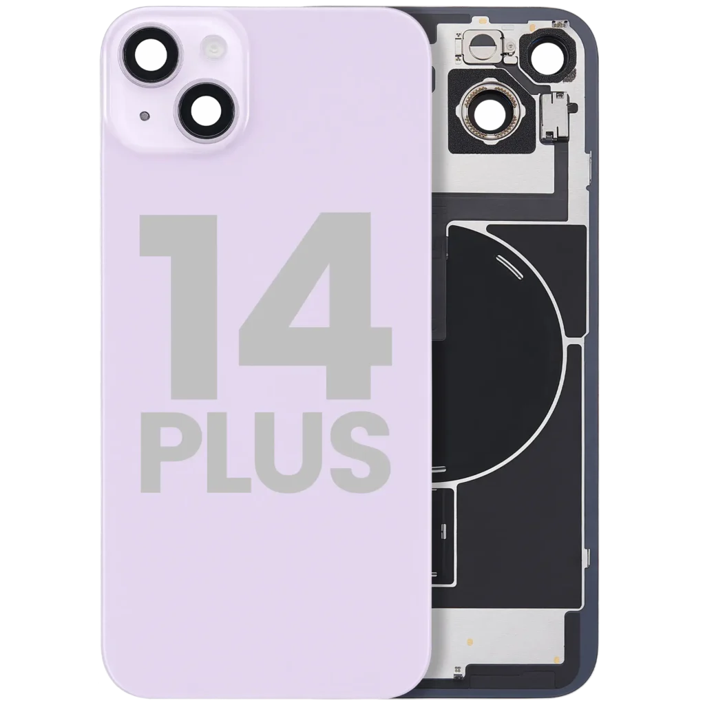 Back Glass w/ MagSafe Magnet & NFC & Flashlight Flex For iPhone 14 Plus (Used OEM Pull: Grade B) (Purple)