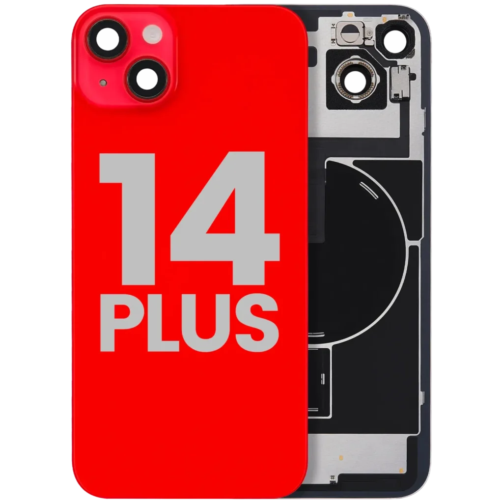 Back Glass w/ MagSafe Magnet & NFC & Flashlight Flex For iPhone 14 Plus (Used OEM Pull: Grade B) (Red)