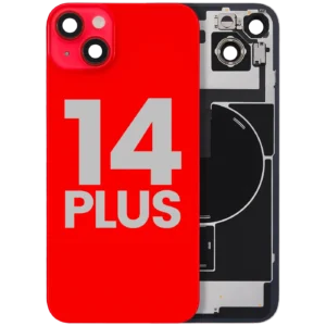 Back Glass w/ MagSafe Magnet & NFC & Flashlight Flex For iPhone 14 Plus (Used OEM Pull: Grade B) (Red)