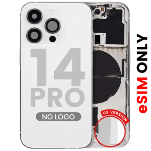 Back Housing W/ Small Parts For iPhone 14 Pro (US Version) (Aftermarket Plus) (Silver)