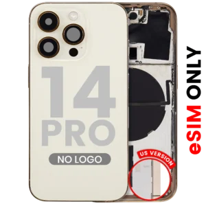Back Housing W/ Small Parts For iPhone 14 Pro (US Version) (Aftermarket Plus) (Gold)