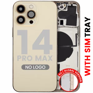 Back Housing W/ Small Parts For iPhone 14 Pro Max (EU / Global Version) (Aftermarket Plus) (Gold)