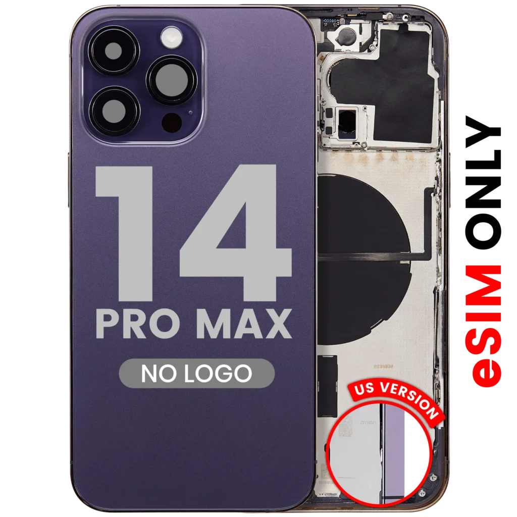 Back Housing W/ Small Parts For iPhone 14 Pro Max (US Version) (Aftermarket Plus) (Deep Purple)