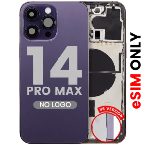Back Housing W/ Small Parts For iPhone 14 Pro Max (US Version) (Aftermarket Plus) (Deep Purple)