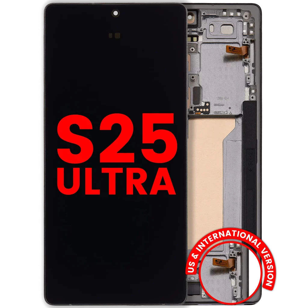 OLED Assembly With Frame For Samsung Galaxy S25 Ultra 5G (US & International) (Aftermarket Plus) (Titanium Jet Black)