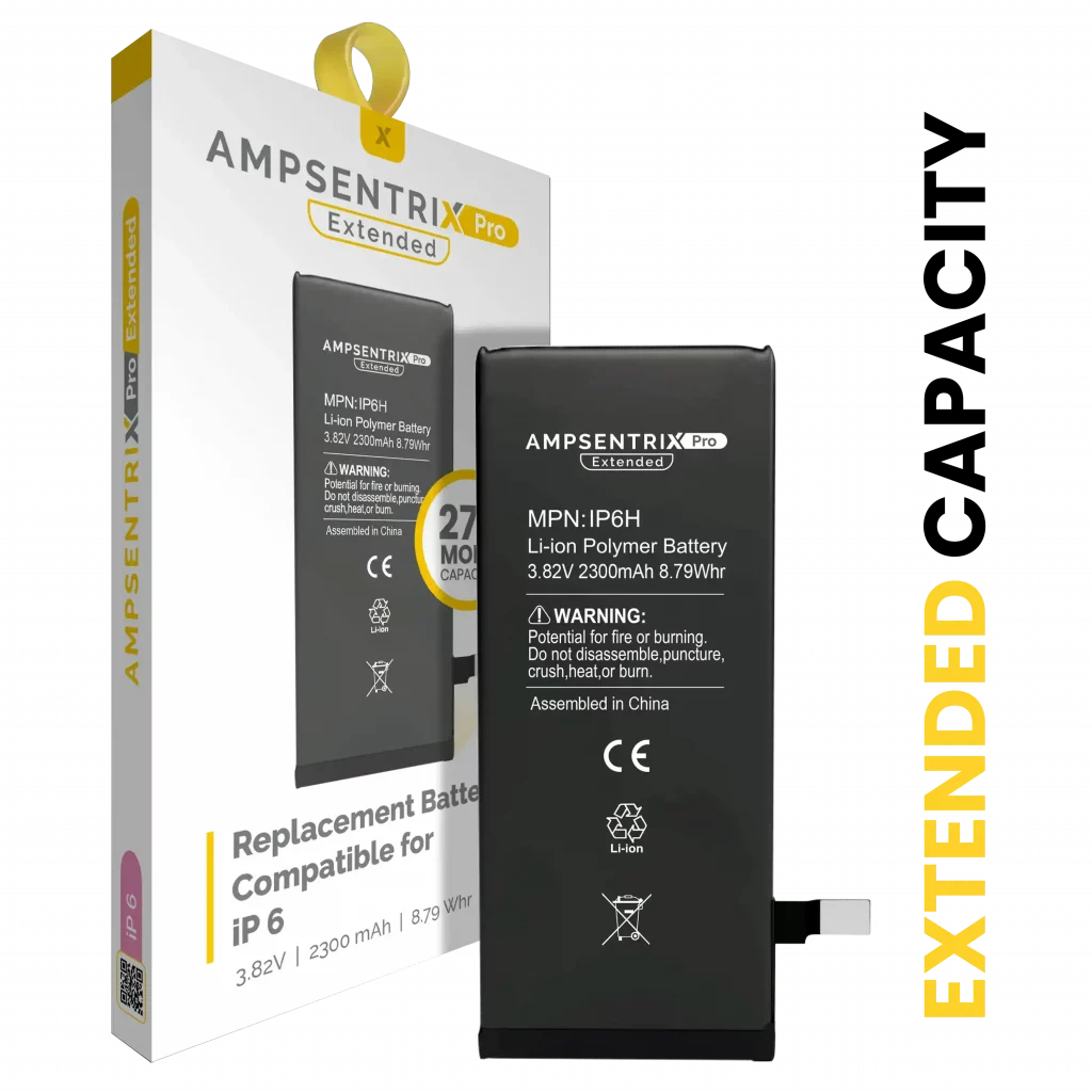 Replacement Battery For iPhone 6 (AmpSentrix Pro Extended)