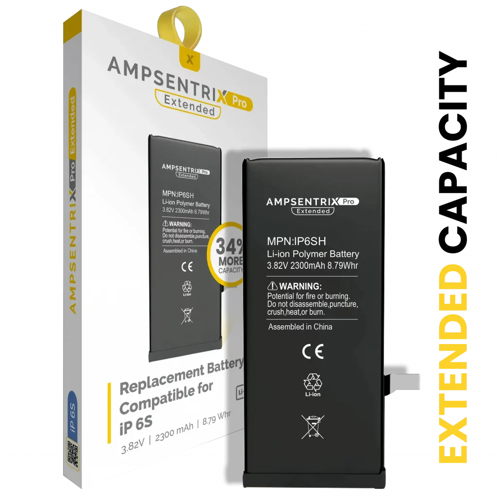 Replacement Battery For iPhone 6S (AmpSentrix Pro Extended)