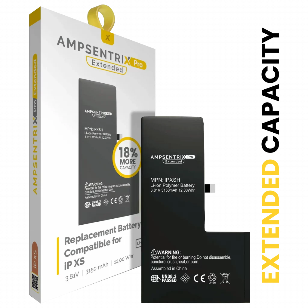 Replacement Battery For iPhone XS (AmpSentrix Pro Extended)